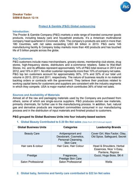 p&g outsourcing|Letter P .